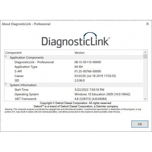 2022 DDDL 8.15 Detroit Diesel DiagnosticLink 8.15 SP0 Professional Level10 + Troubleshooting