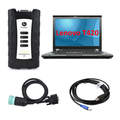 V5.3AG+5.3CF EDL V3 John Deere Service Advisor Electronic Truck Diagnostic Tool Plus lenovo T420 laptop